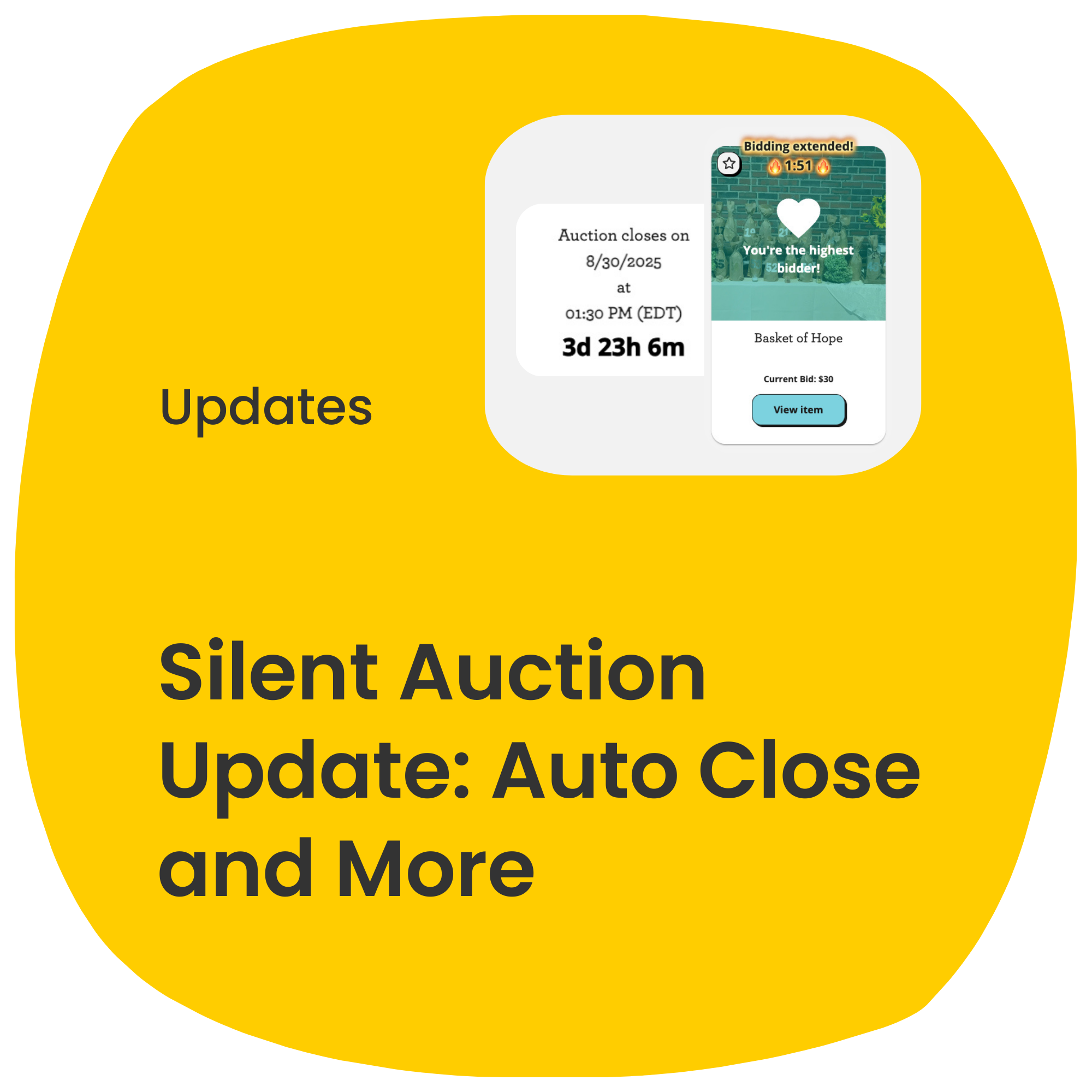 Silent Auction Update: Auto Close and More