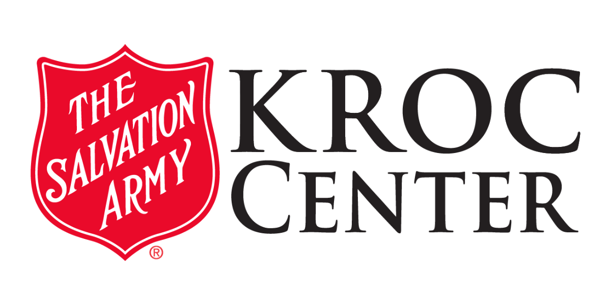 A logo of the Salvation Army South Bend Kroc Center on a transparent background.