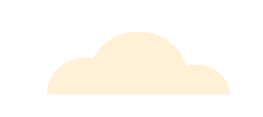 A simple illustration of a beige cloud against a transparent background.