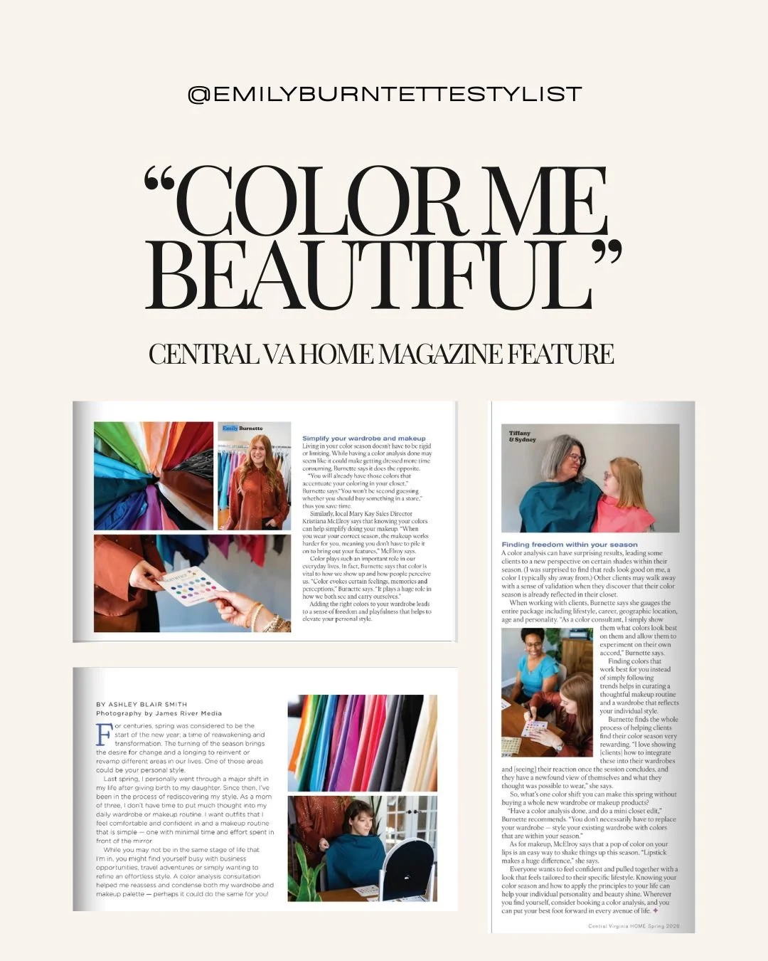 Still pinching myself over this feature 🤍

Being able to share what I love through Central Virginia HOME Magazine was such an honor and even more special knowing it highlights something I truly believe in: helping women see themselves differently.

