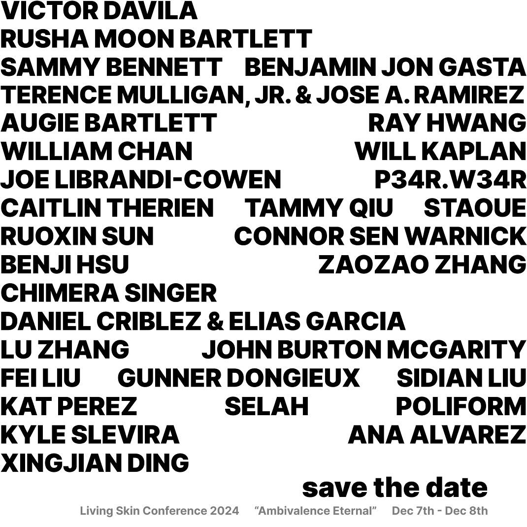 CELLULAR CONFERENCE with @living___skin
DEC 7-8.
Save the date 🫀