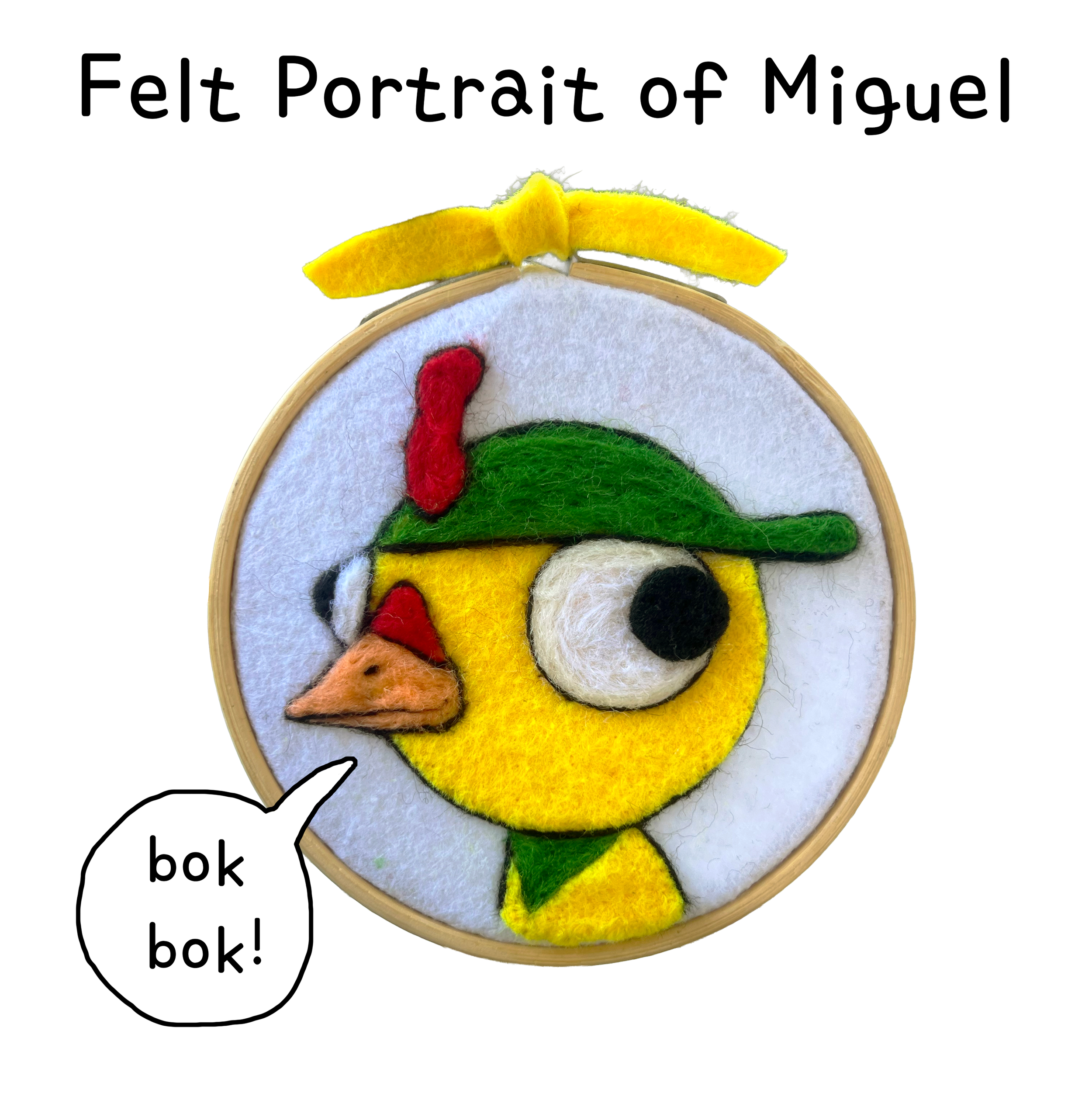 Free Range Friends Collection Small Needle-Felt Portrait