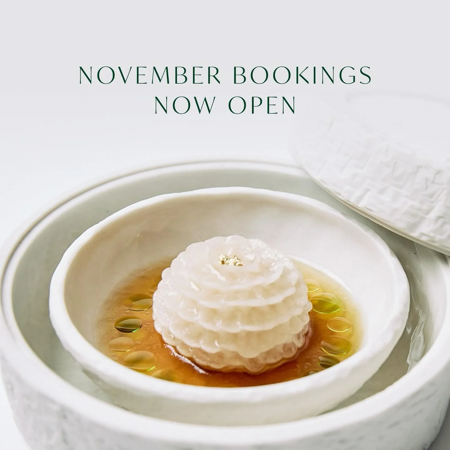 November bookings are now open (link in bio). 

Enjoy our street food inspired tasting experience before a new menu arrives in late November.