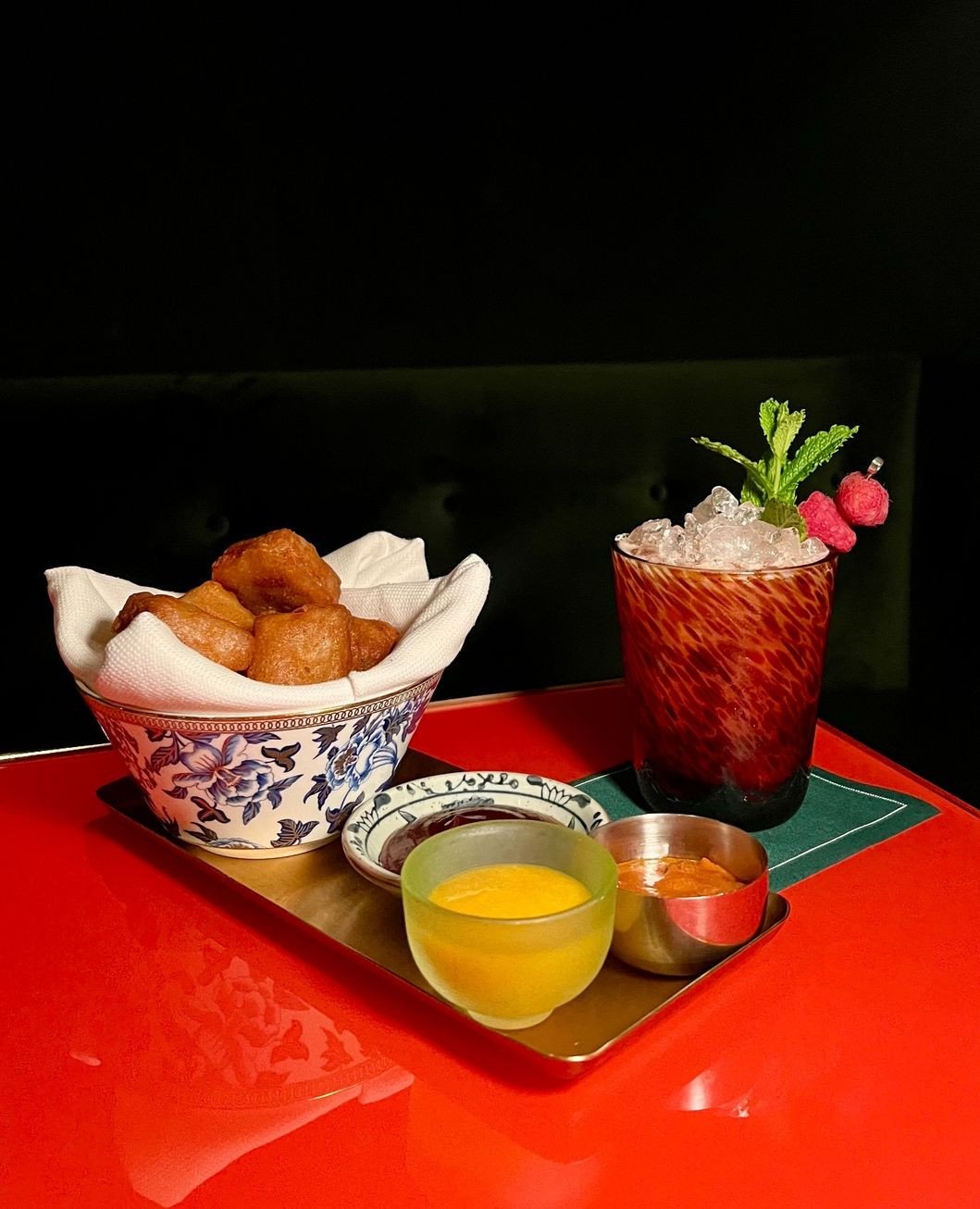 Golden, crisp, and unapologetically indulgent&mdash;our Chicken Nuggets come with a trio of dipping sauces for every mood. Best paired with a Trinidad Sour: bold rye, bright citrus, and a hint of raspberry mischief.