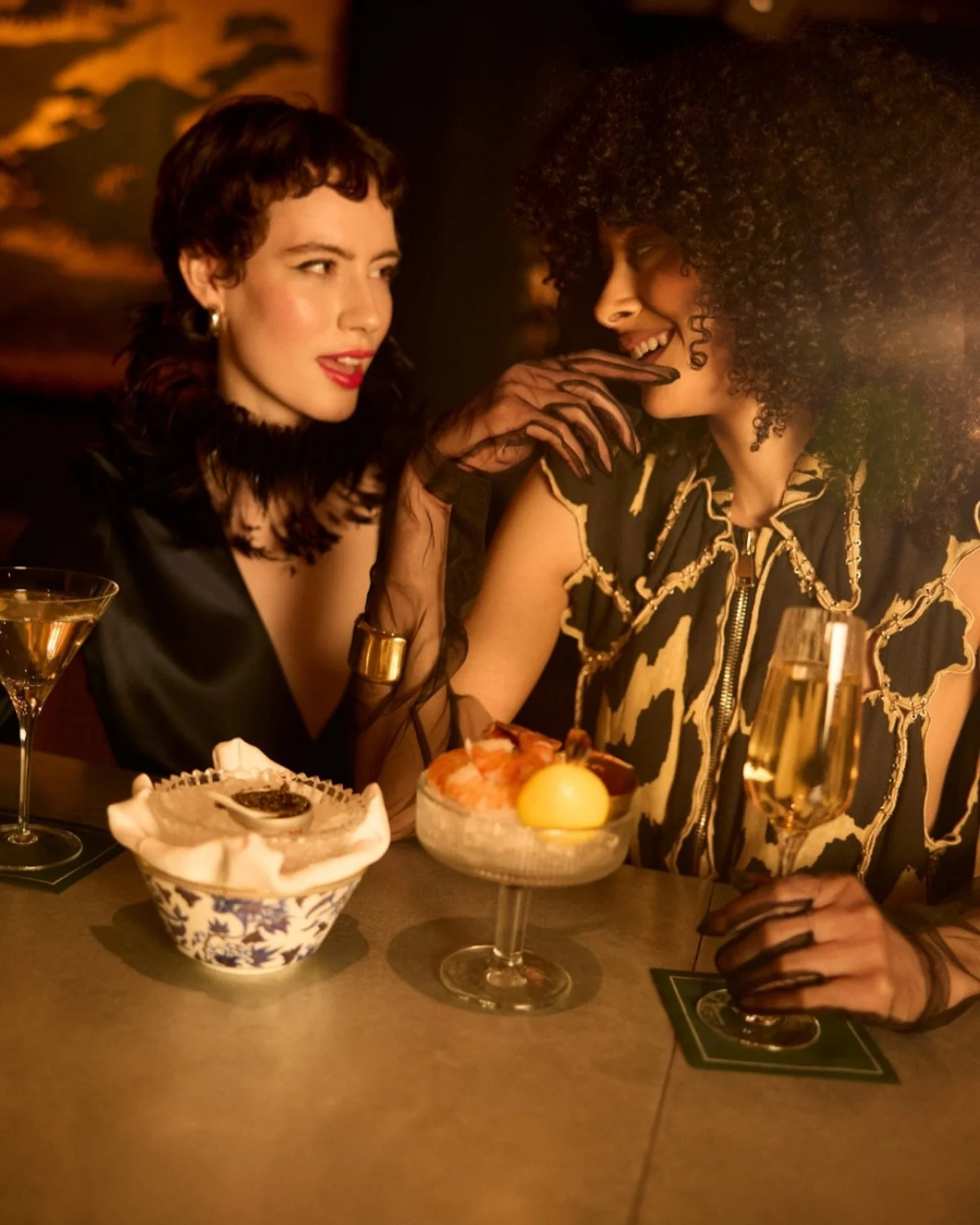 Gloves on, champagne poured