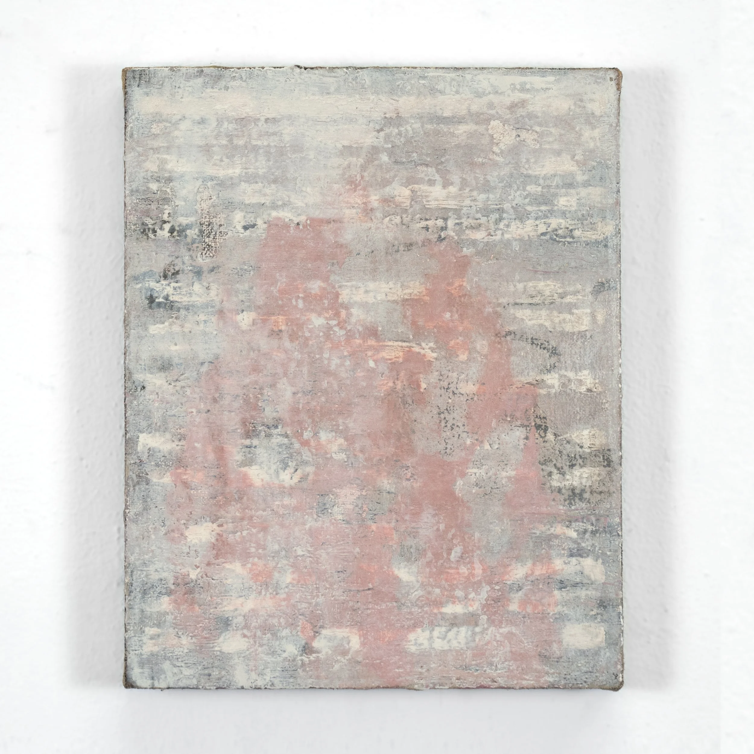 Memorial Stone III, 10" x 8" Oil, wax, marble & leaded glass dust on linen on handmade panel, 2025