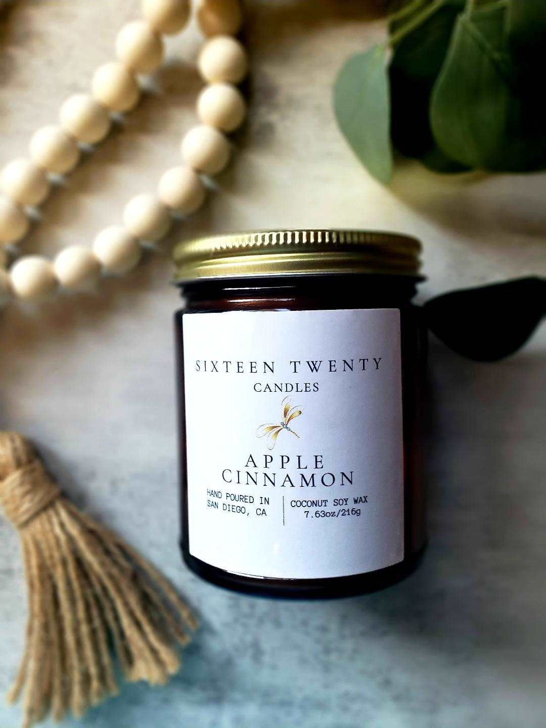 Apple Cinnamon Amber Jar 7oz Candle