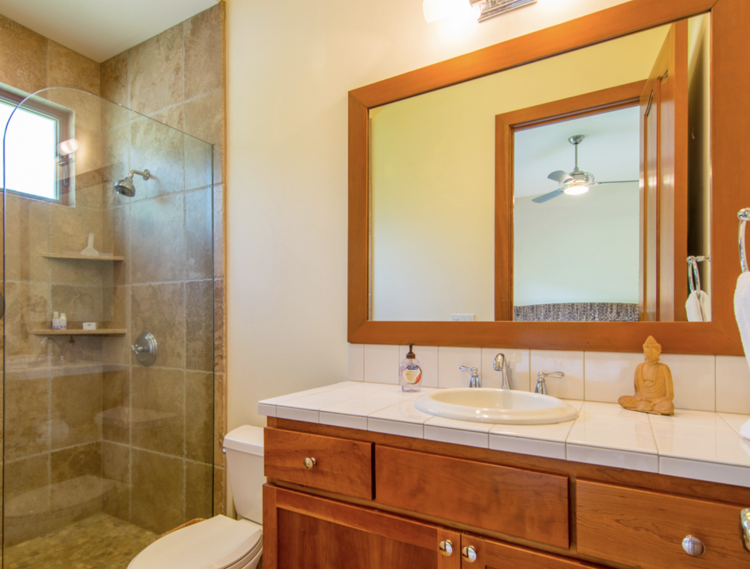 One of the bathrooms