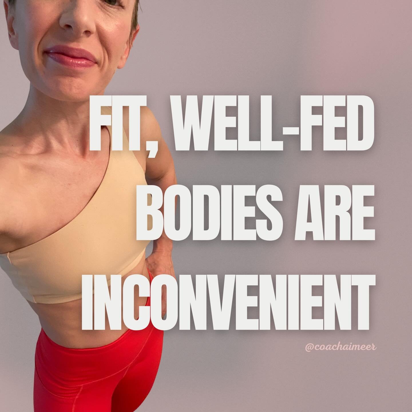 A fit, well-fed body is inconvenient.

It requires mental, emotional, and physical dedication. 

We have to fundamentally change who we are to succeed.

Don&rsquo;t get me wrong, the rewards are immense. But so is the work.

This is why it&rsquo;s si