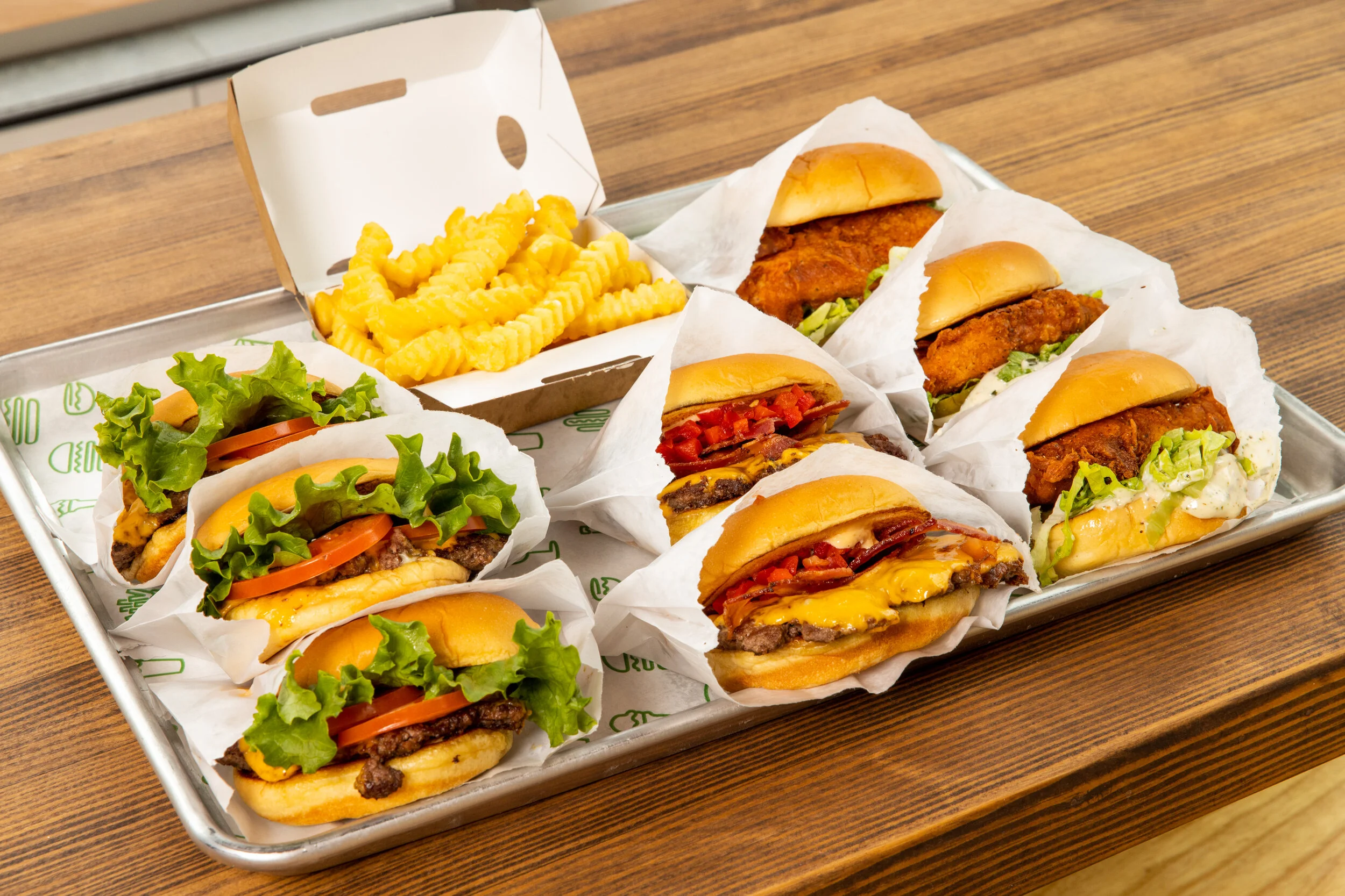 Every burger is made to order for work, family, or team.