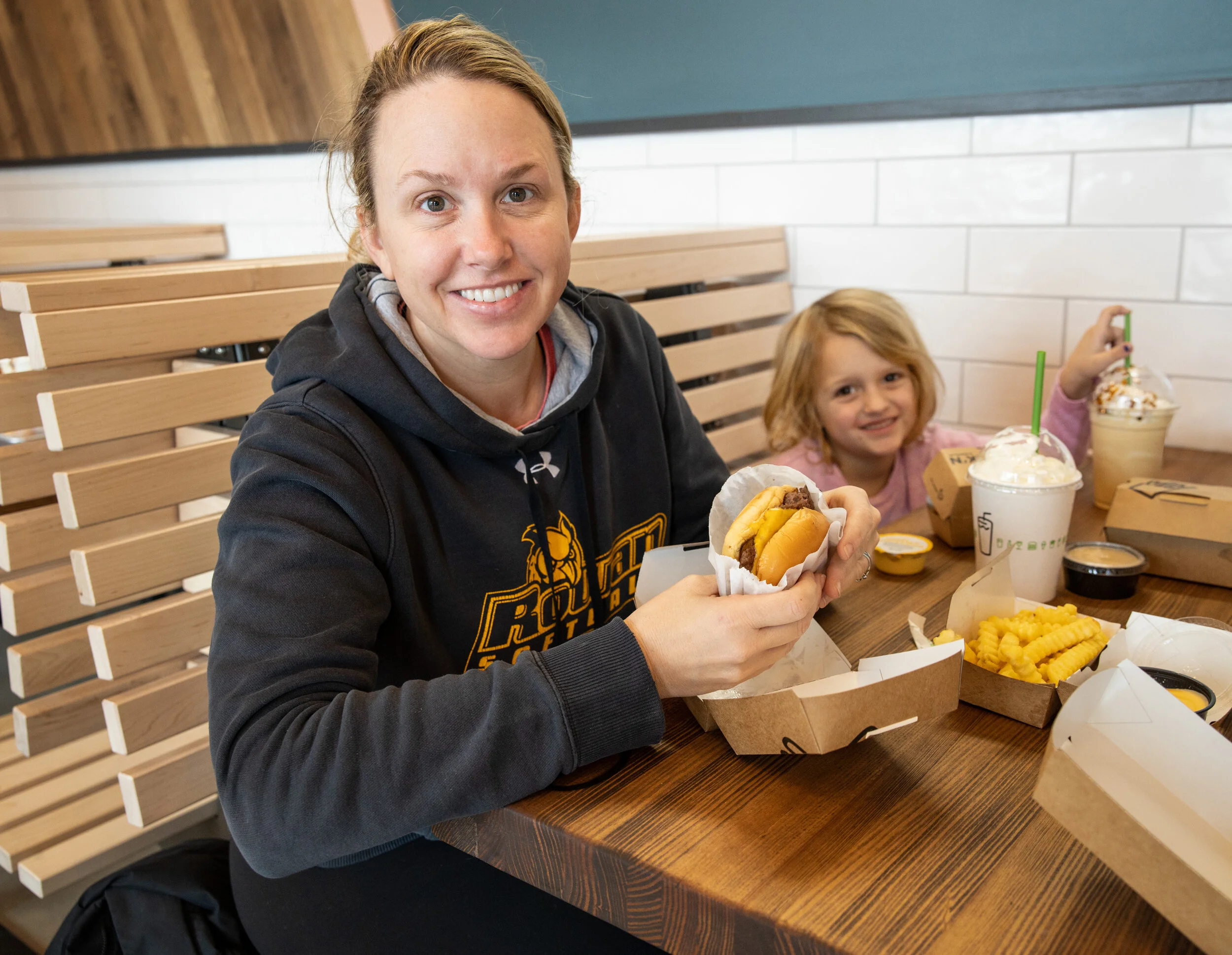 A moment between Mom and her mini-me.