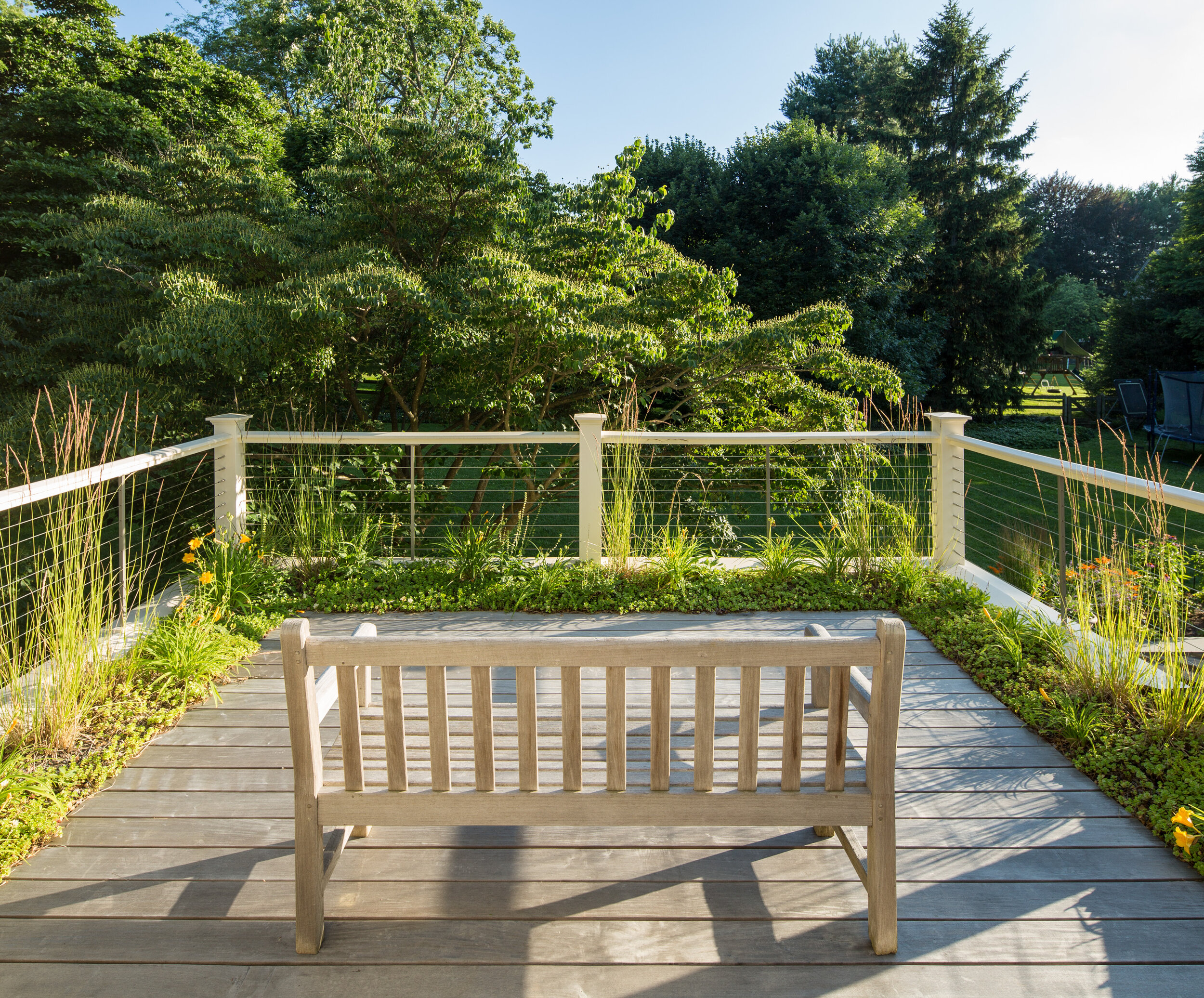 Oh, for summertime and hanging out on a deck surrounded by greenery.