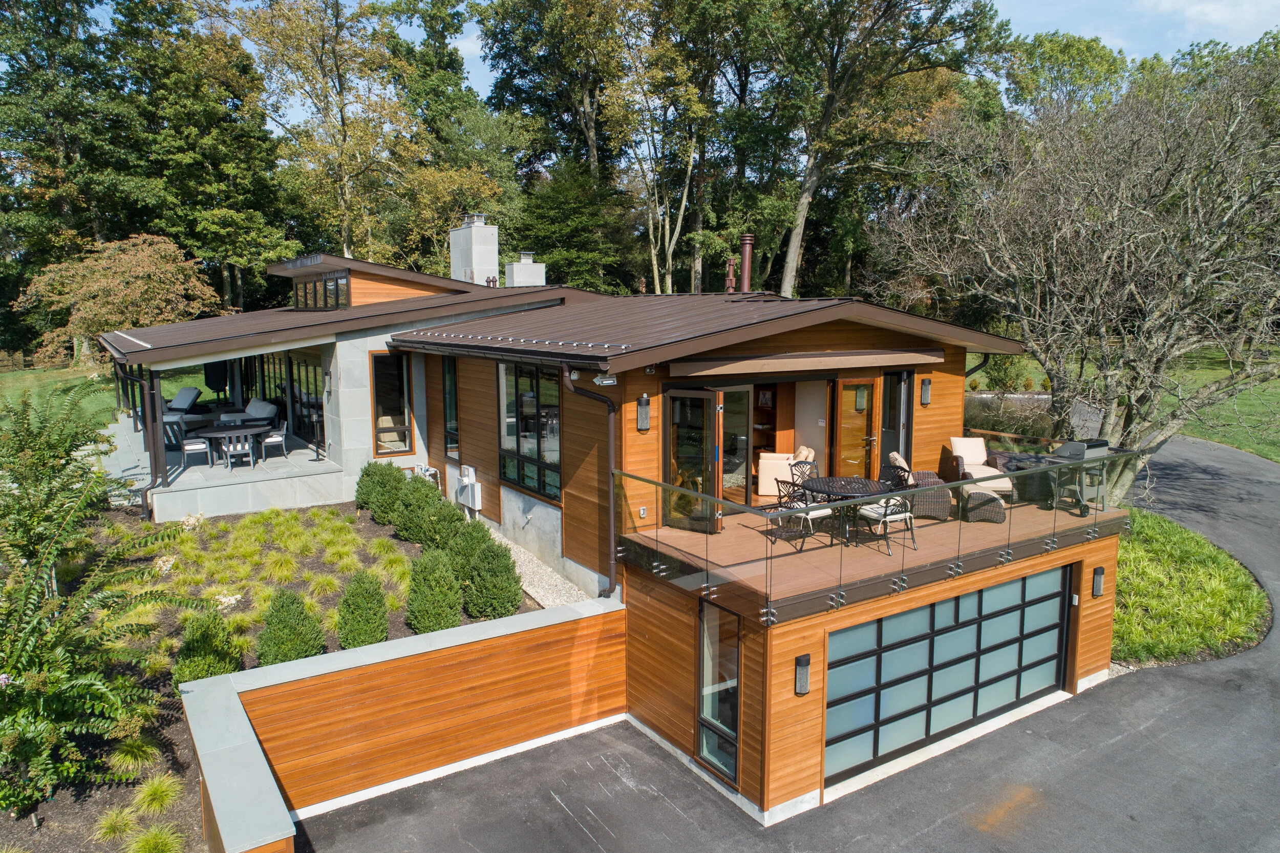 Morning sun shines a light on the geometrics and craftsmanship.