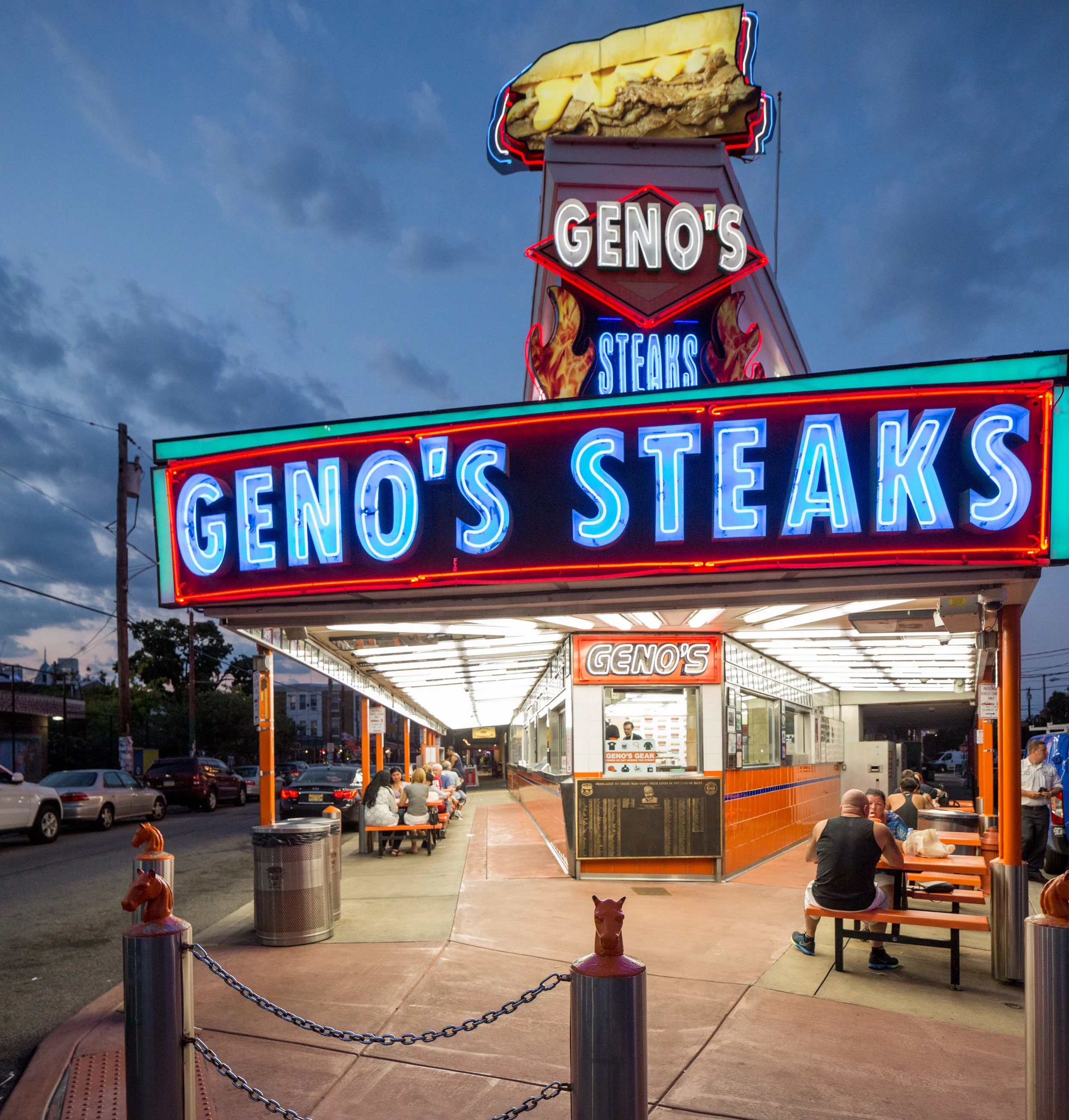 Cheesesteaks taste better at twilight.