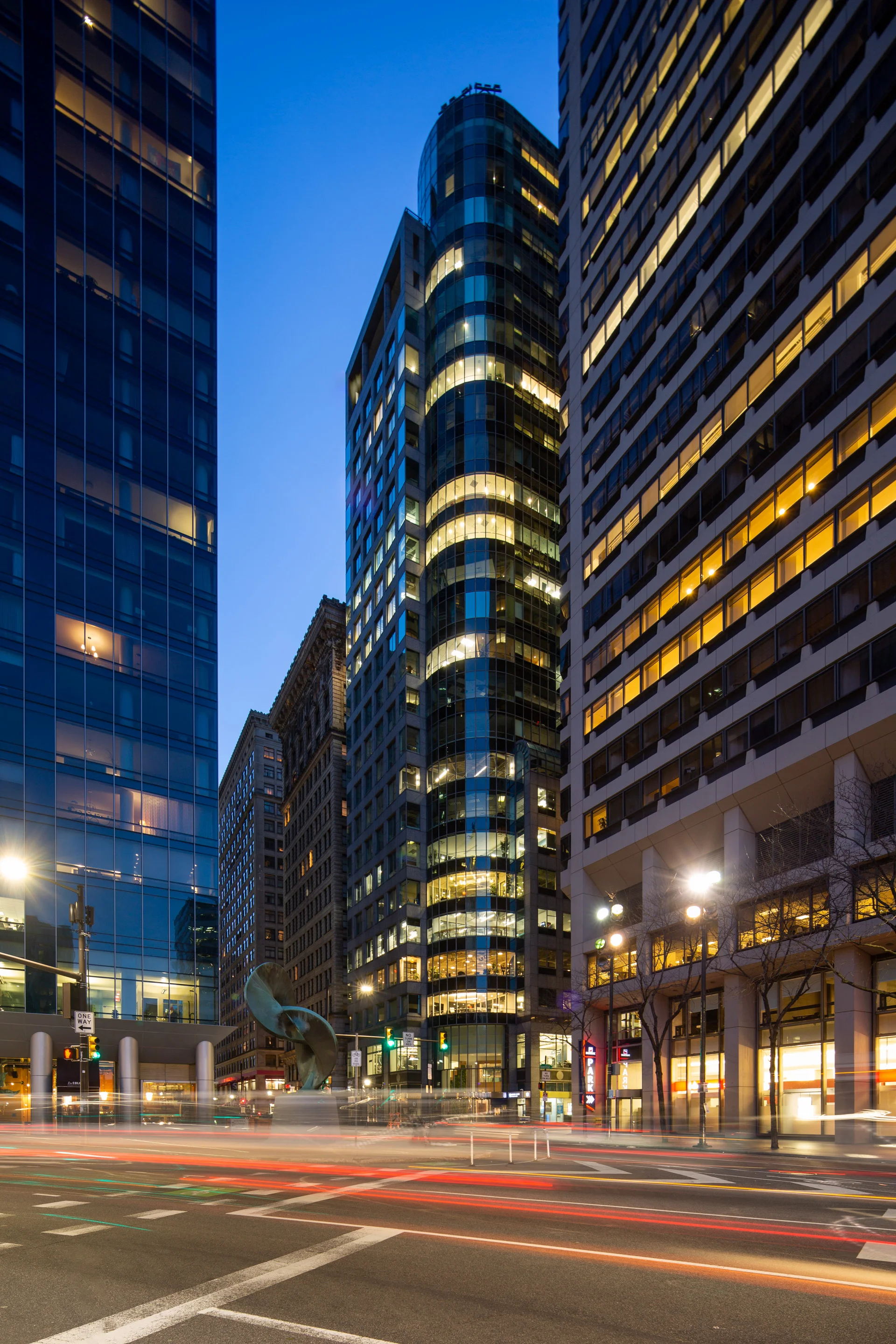 The necessary long exposure gives the feeling of life moving quickly.