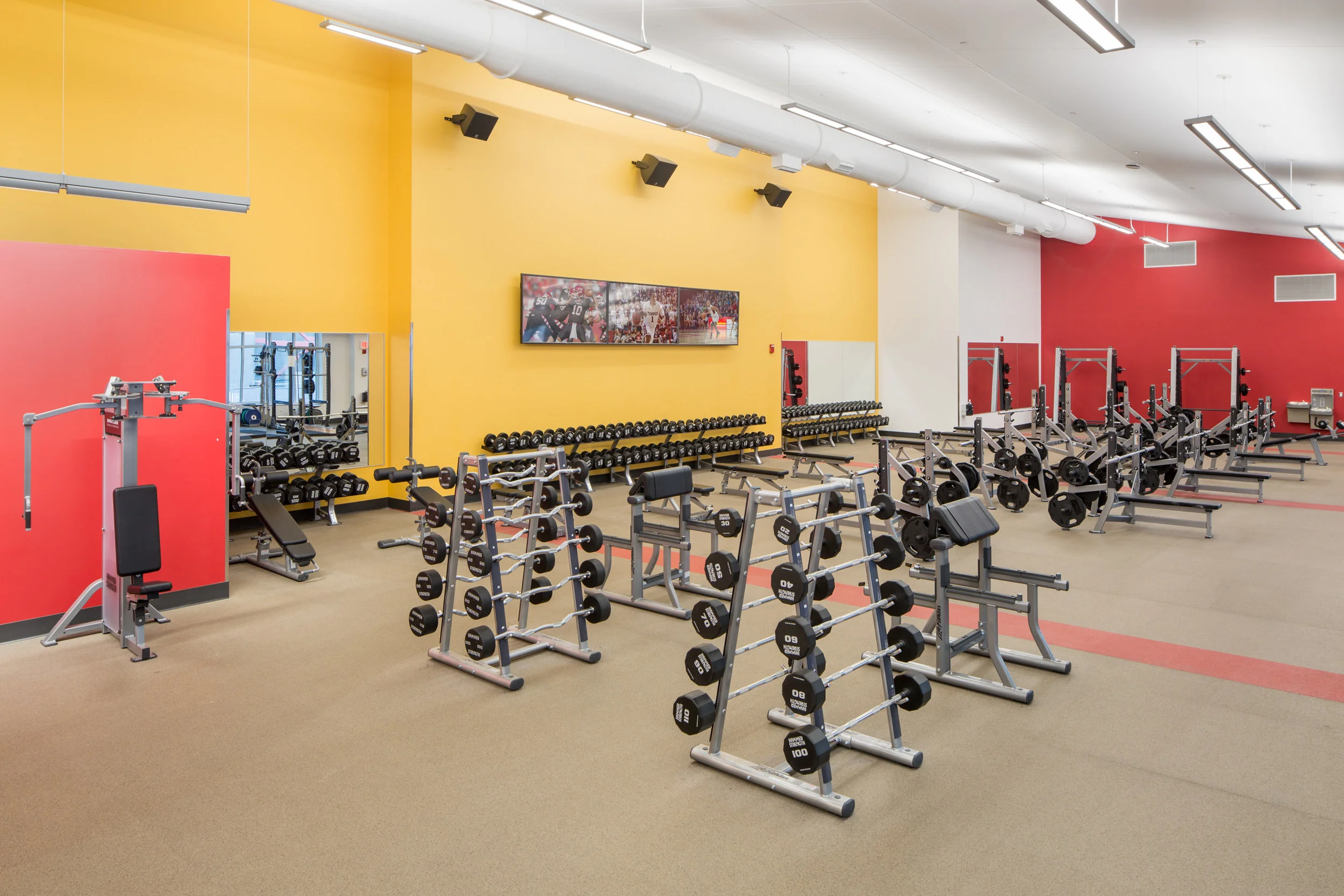 No waiting for weights in the weight room.