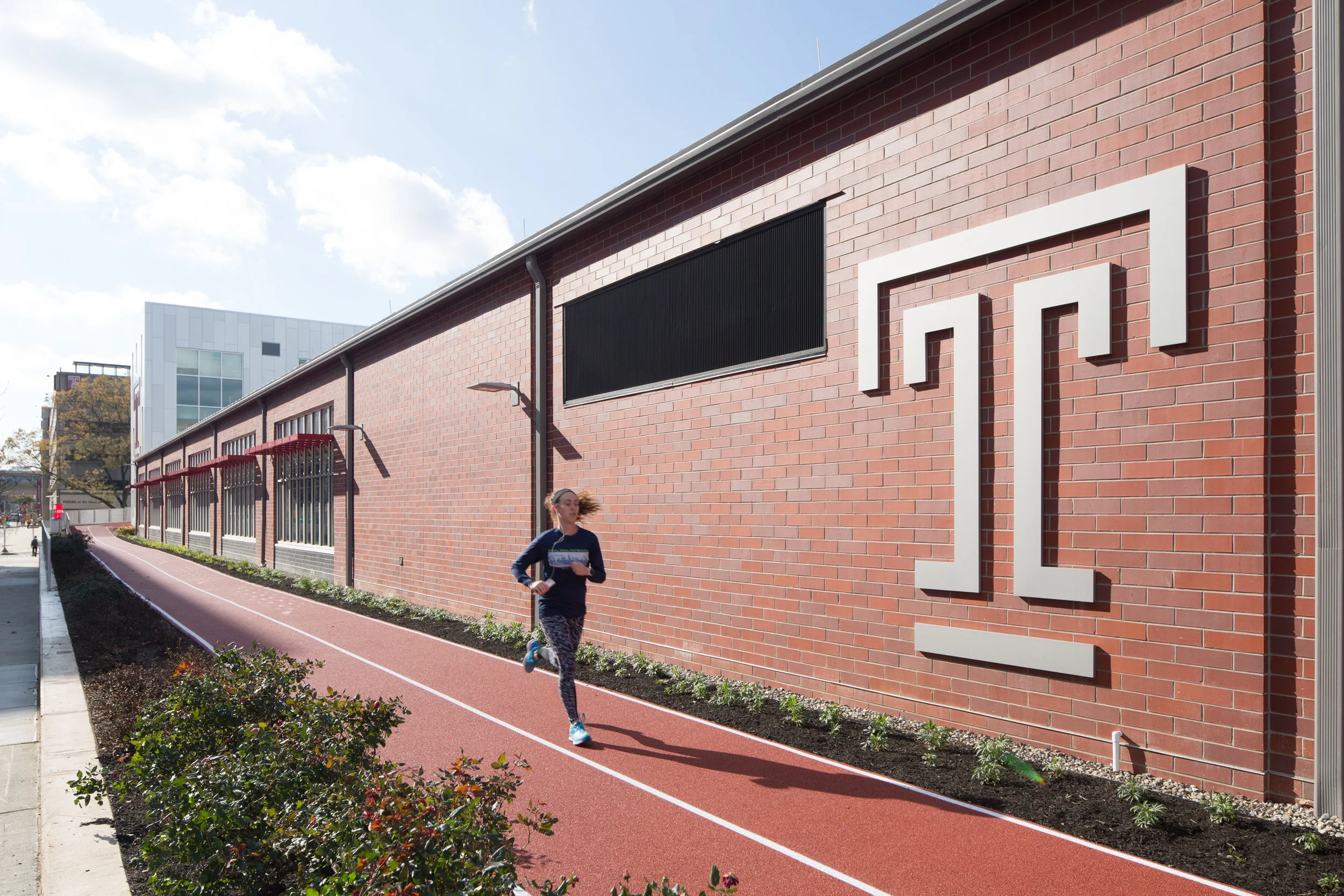A new 400-meter, 2-lane track encircles the facility.
