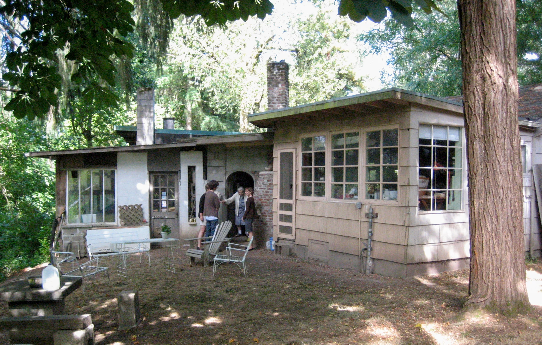 The exterior of Frances Gabe's self-cleaning house.