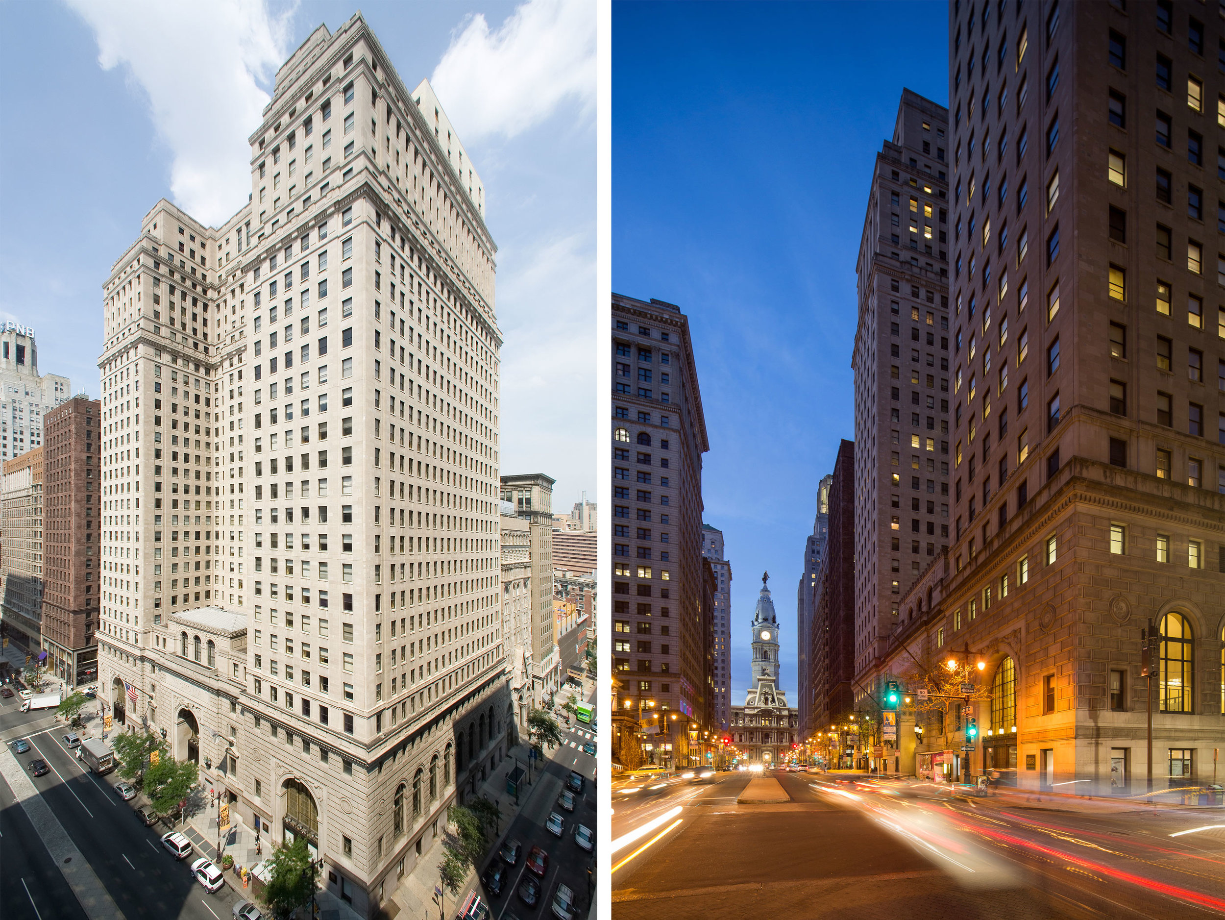 123 South Broad Street, Philadelphia. Imagine no cars on the street—eerie.