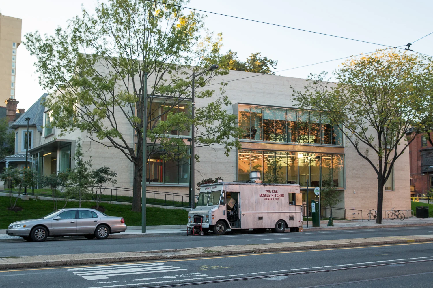 Research shot of 38th Street façade; the food truck really annoyed the architects.