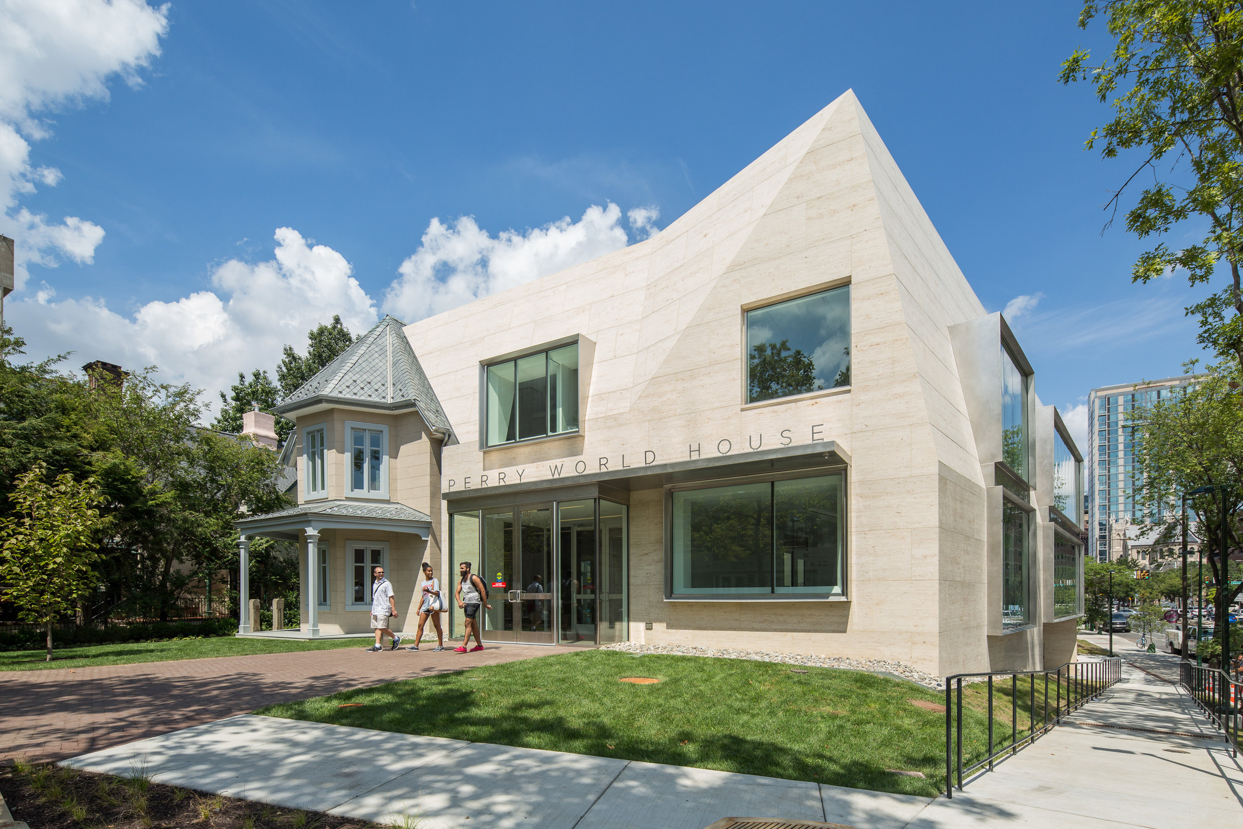 Perry World House with people (for “Our Penn”).