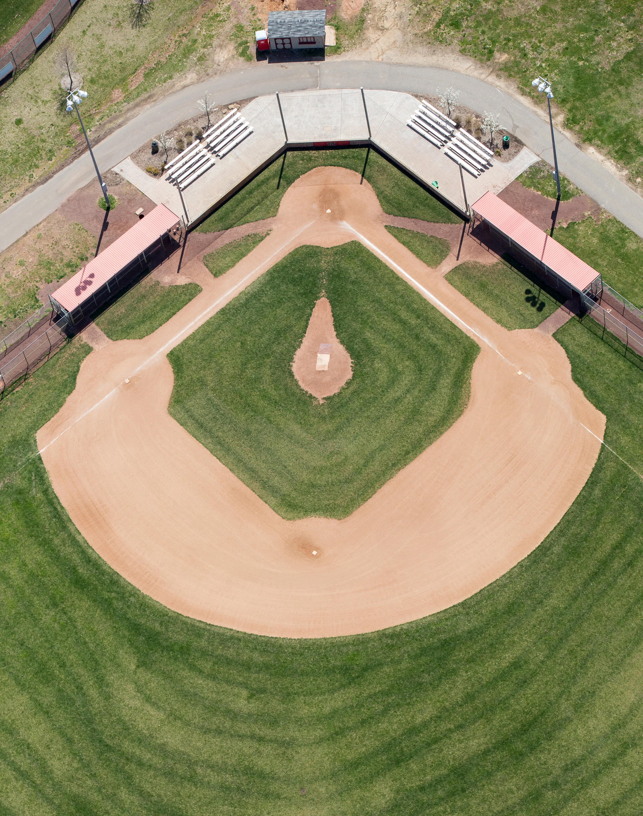 I love the rings of the grass mowing, like tree rings.
