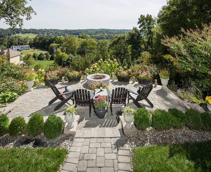 Put your feet up and watch the sunset from this gorgeous private patio in Chester County, Pennsylvania.
