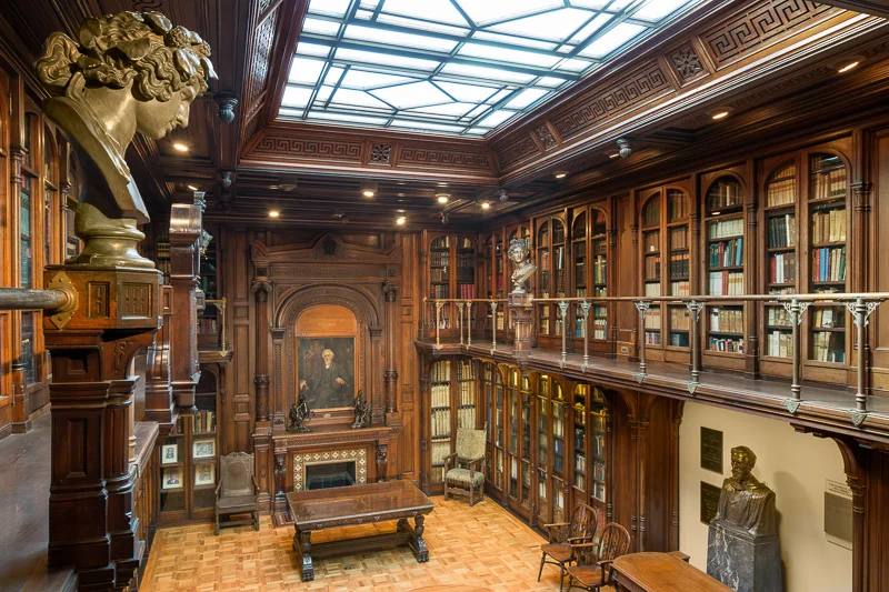 View from balcony of Lea Library, rare book room at Van Pelt Library, University of Pennsylvania.