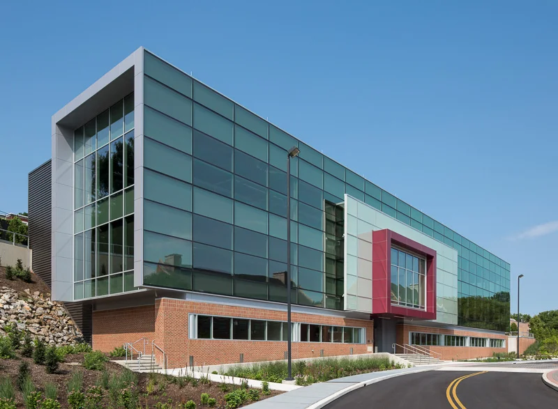 Exterior of the newly opened IPEX building, University of the Sciences, Philadelphia.