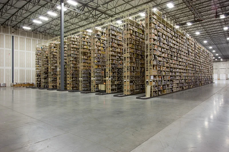 Racking can extend to over 30 feet.