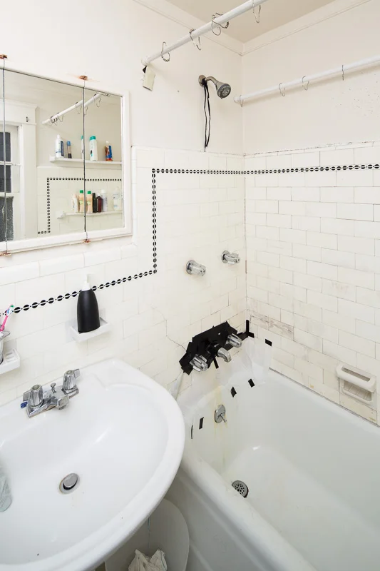 The bathroom pre-renovation.
