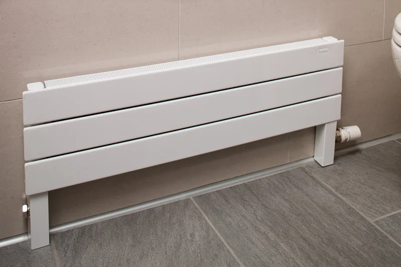 The modern radiator from Runtal saved valuable space.