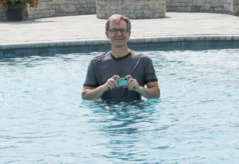 Greg exploring potential camera angles.