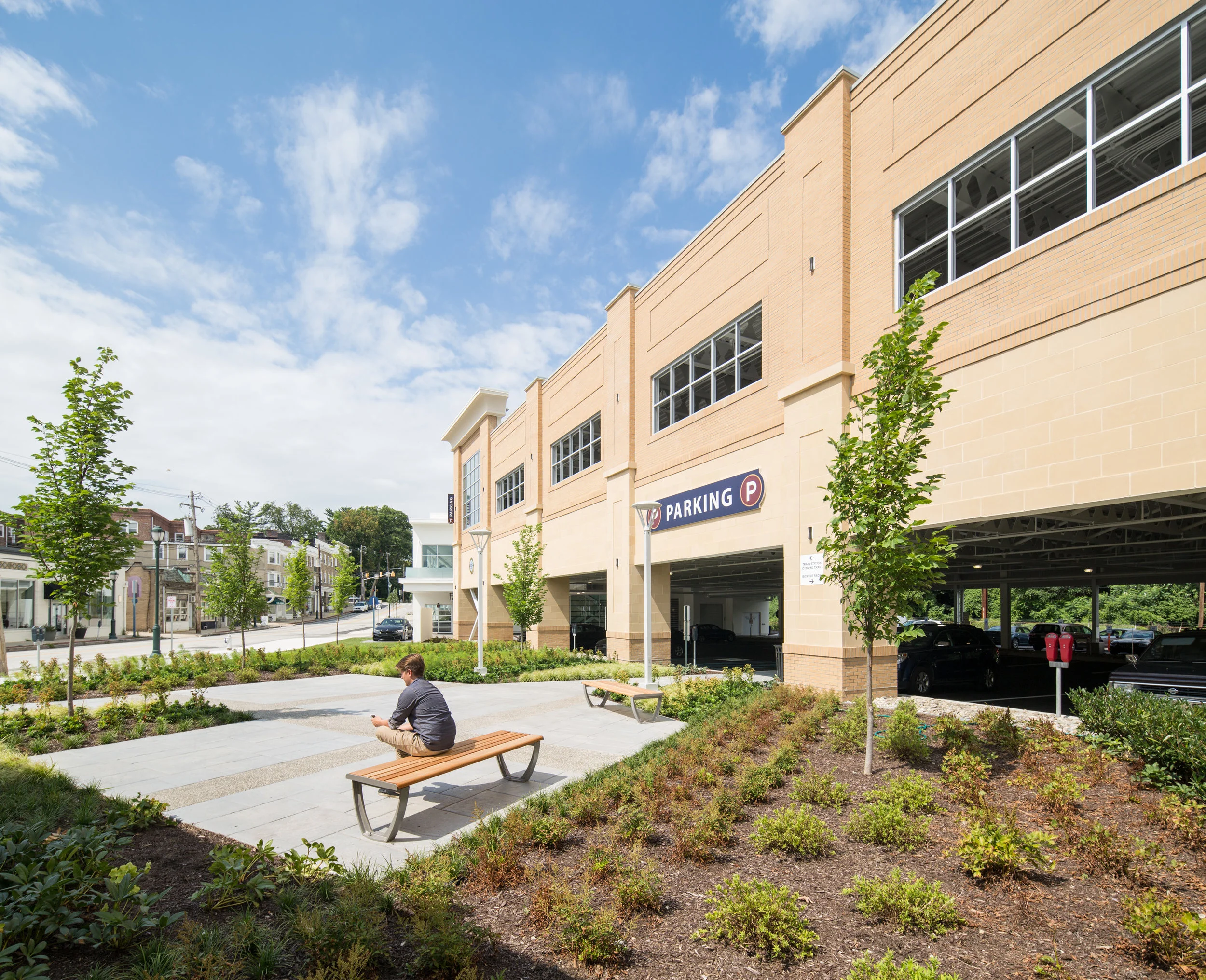 Creation of a pocket park was part of the deal with the township to reconfigure and revitalize the property.