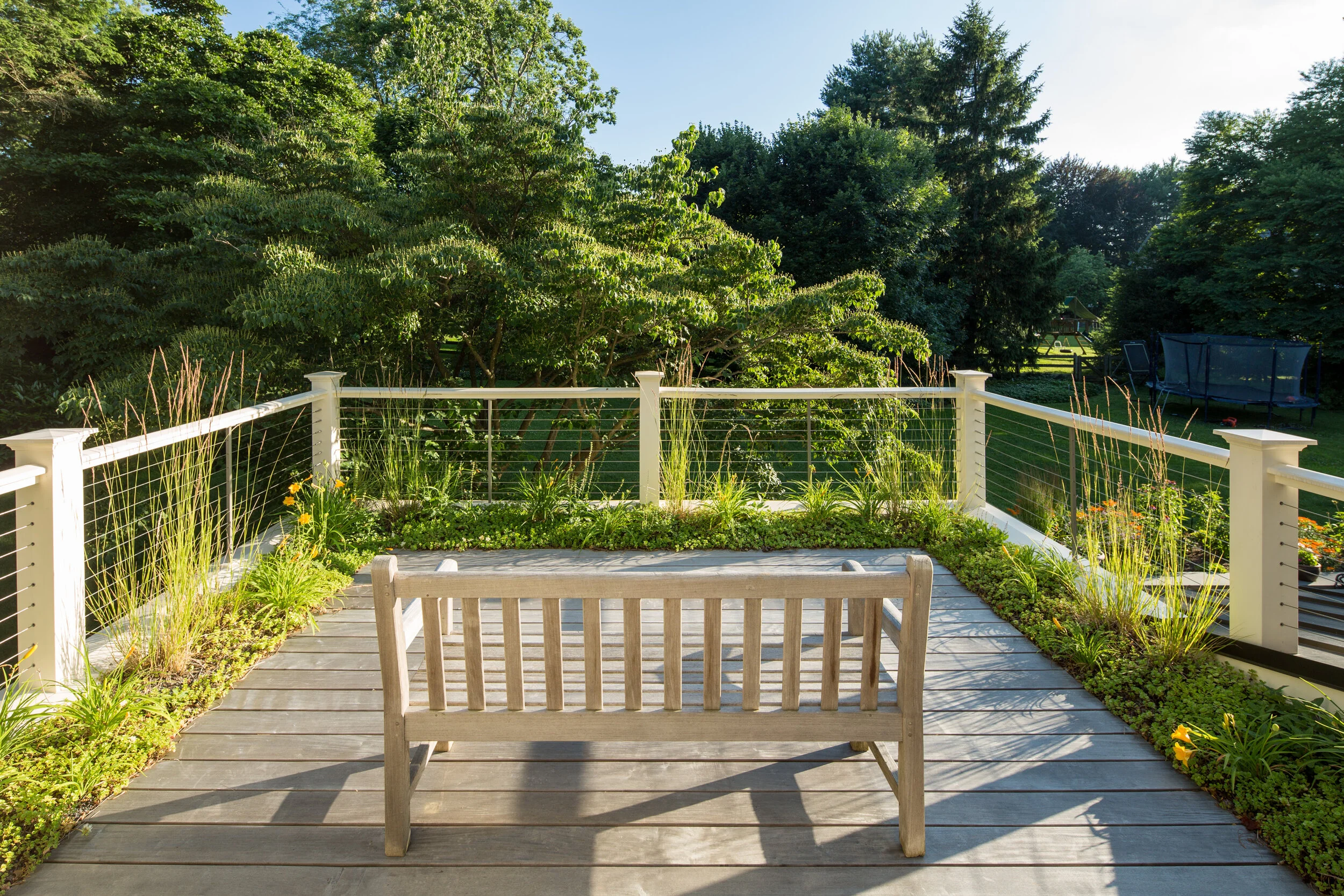 Morning salutation with a side of Zen – right off the master bedroom.