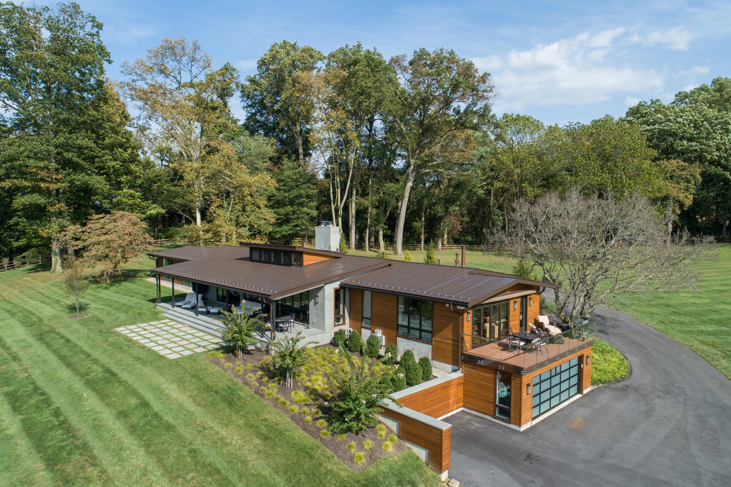 Morning sun shines a light on the geometrics and craftsmanship.