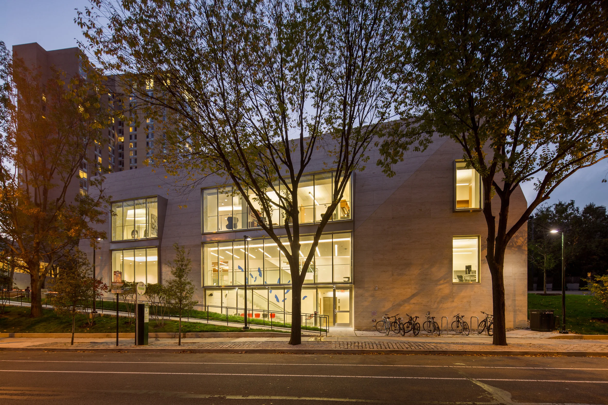 38th Street façade. Here’s where great lighting and the perfect time of day change everything!