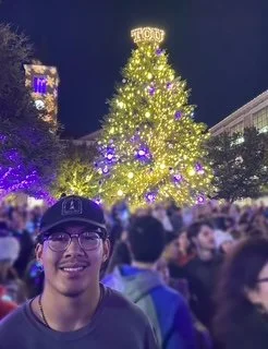 Ryan, Price Paschal Scholar, celebrates Christmas on the campus of TCU.  Ryan is in his final year, pursuing his degree in physical therapy!