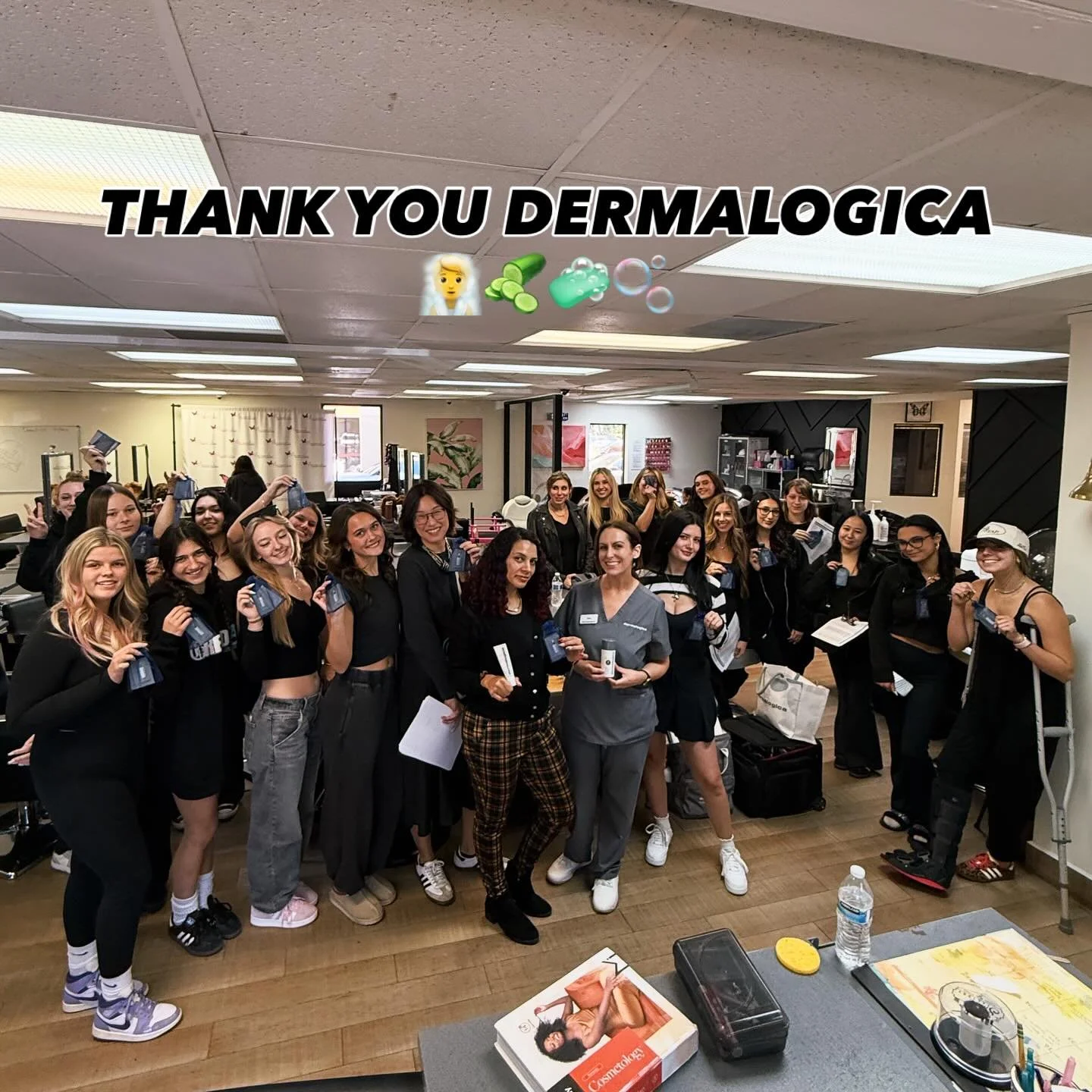 Thank you so much @dermalogica.taramay and @dermalogicapro for today&rsquo;s incredible hyperpigmentation facial demo! ✨
Our students learned so much about skin analysis, treatment techniques, and caring for different skin types &mdash; and our model