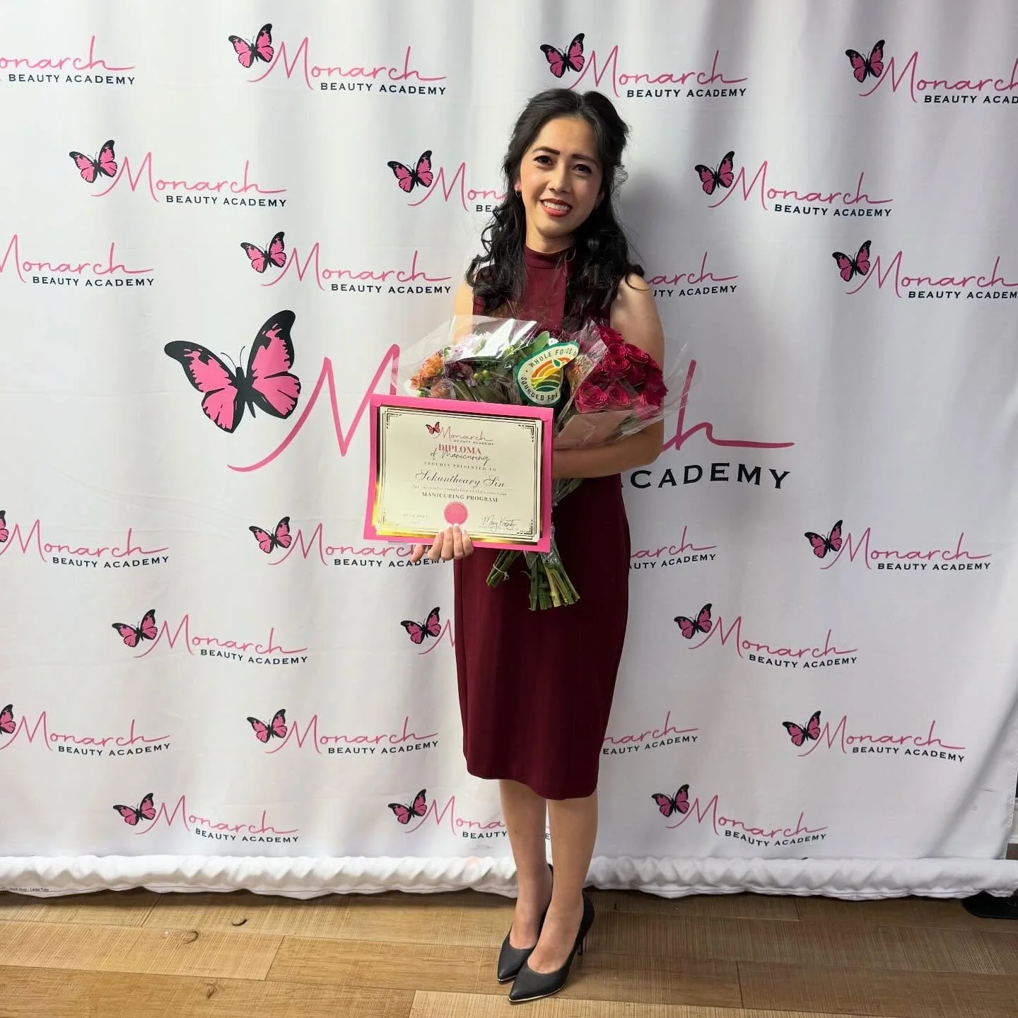 Theary waited months for us to reopen to continue her manicuring course and she and her can-do attitude NEVER gave up!

Her patience, dedication, and positive spirit carried her through to the finish line &mdash; and now she&rsquo;s officially a Mona