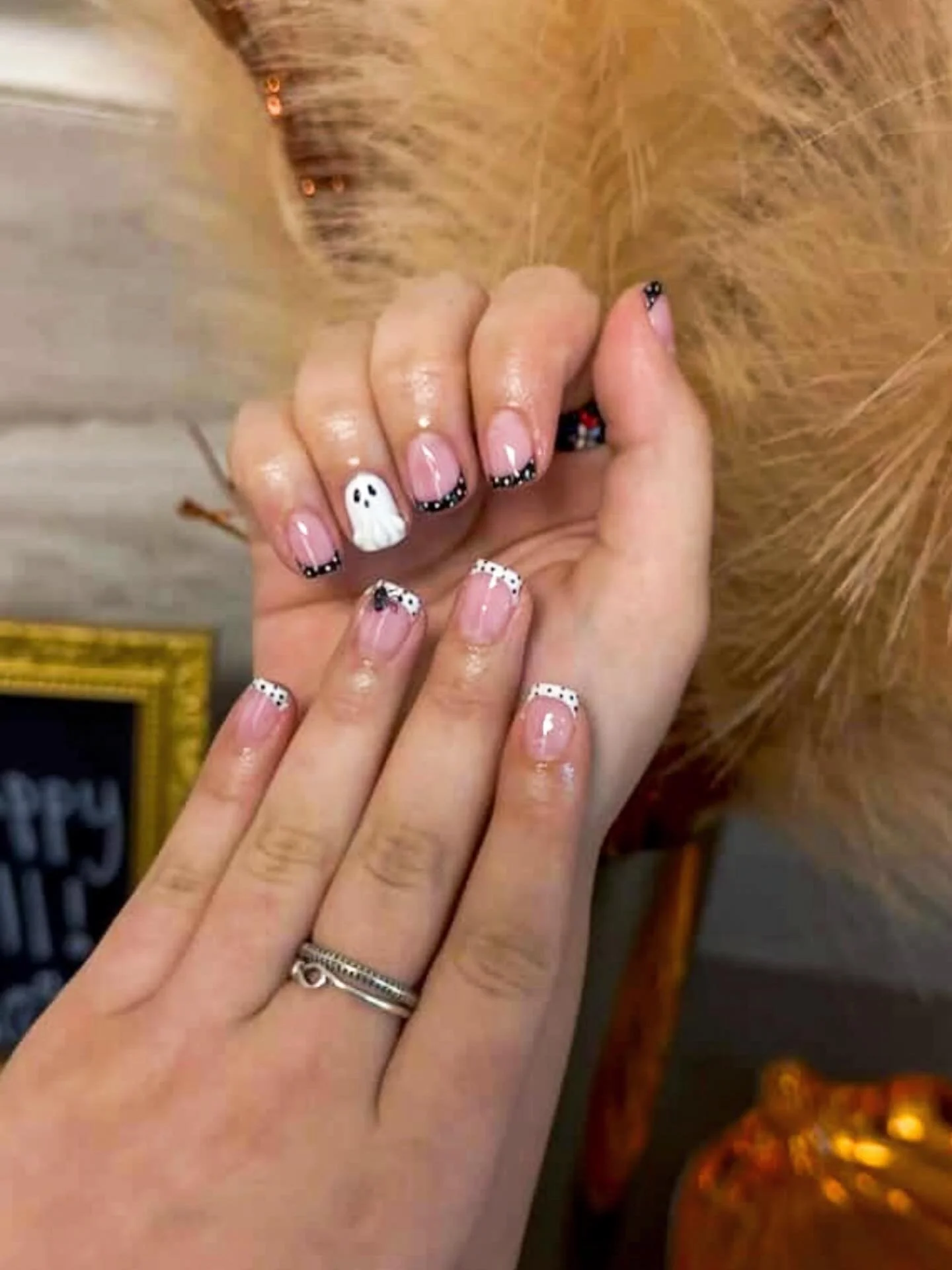 Twas the weekend before Halloween&hellip; when all through the school, not a creature was stirring &mdash; except our mani students slayingggg spooky sets 👻