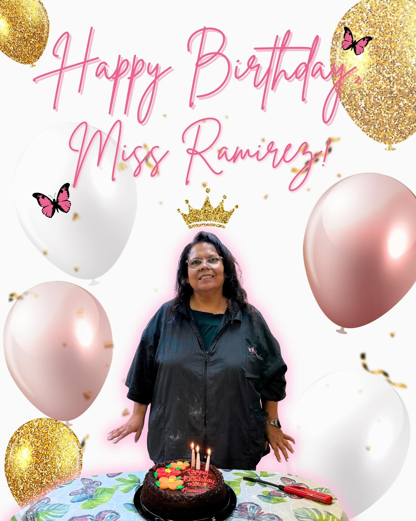 Happy happy birthday to our all-around beautiful (inside and out) lead instructor, MISS RAMIREZ!

She is a WEALTH of knowledge with over 40 years under her belt as a cosmetology instructor. She knows how to make her students happy, confident, and rea