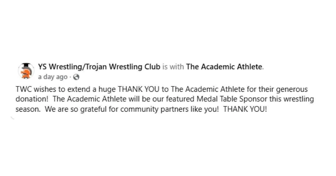 The Academic Athlete is honored to support @yswrestling this wrestling season as the official Medal Table Sponsor! 🏅💪
We’re committed to celebrating the hard work, discipline, and mindset it takes to succeed — both on the mat and in th