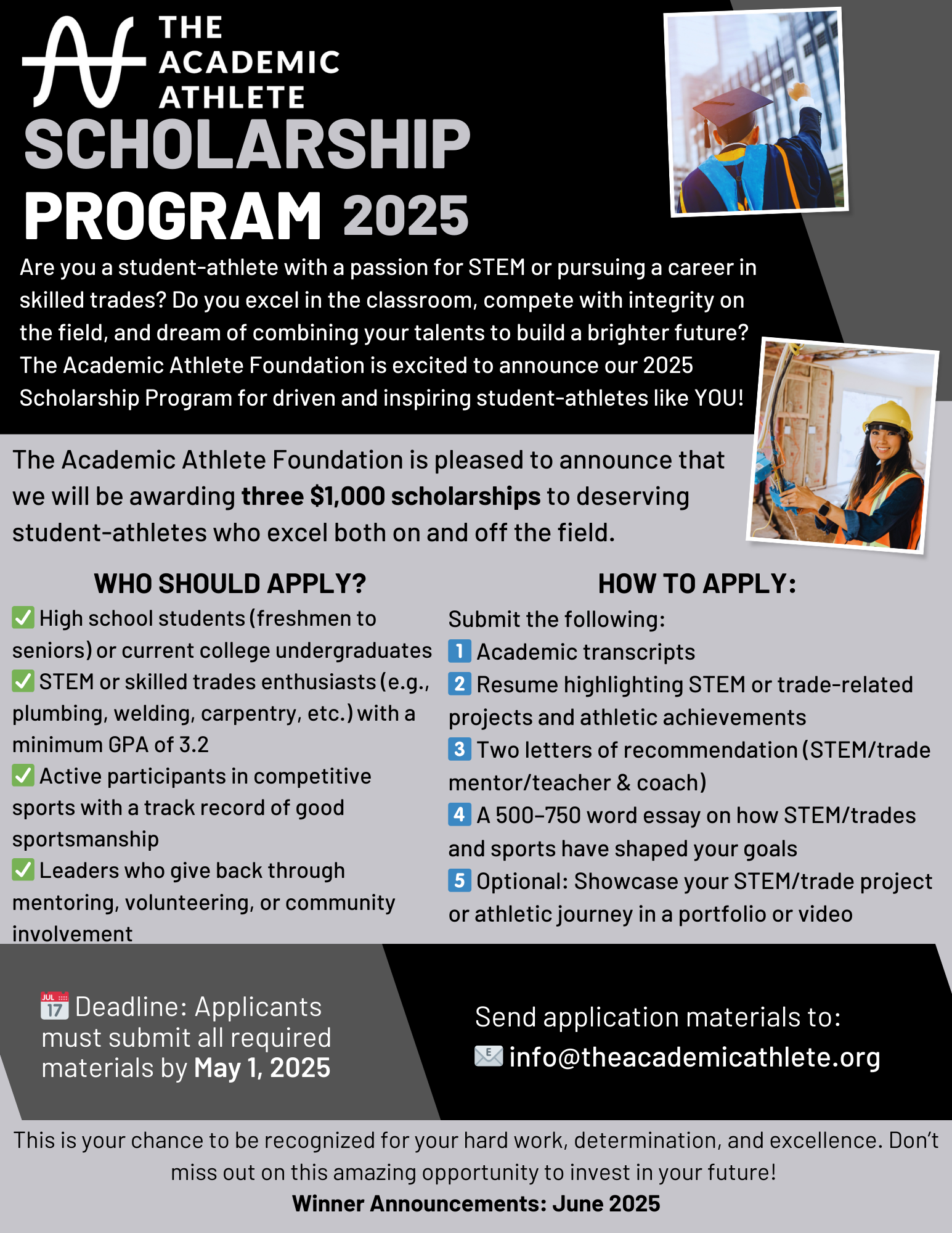 The Academic Athlete  Scholarship Program Flyer.png