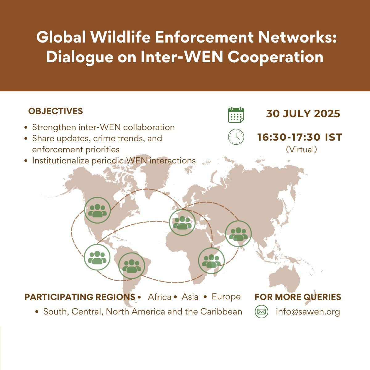 Redes mundiales de cumplimiento de la ley sobre vida silvestre: diálogo sobre cooperación inter-WEN, evento paralelo de la CoP20 de CITES