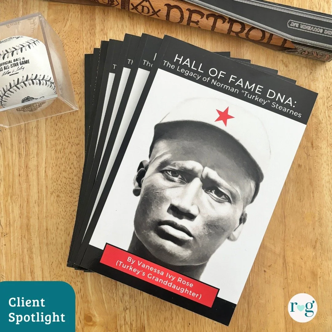 🌟Client Spotlight: Hall of Fame DNA: The Legacy of Norman “Turkey” Stearnes
In 2022, Rose Gold Energy had the privilege of collaborating with author, podcast host and educator, Vanessa Ivy Rose, to design the cover for her new book: Hal