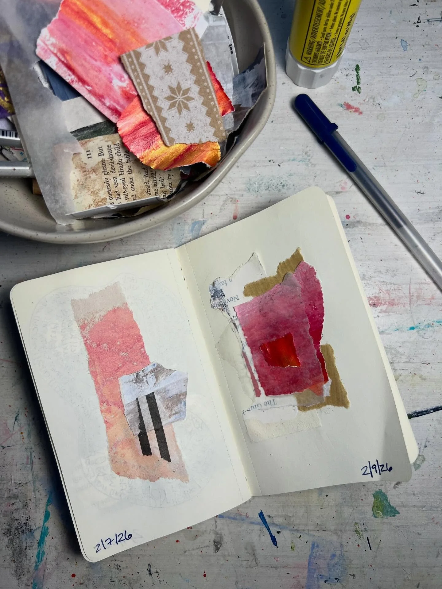 Reminder that keeping a creative practice when the world feels heavy is self care. Moments of joy equals hope and if we have hope we can keep doing the hard things.  #smallcollage #joy #hope