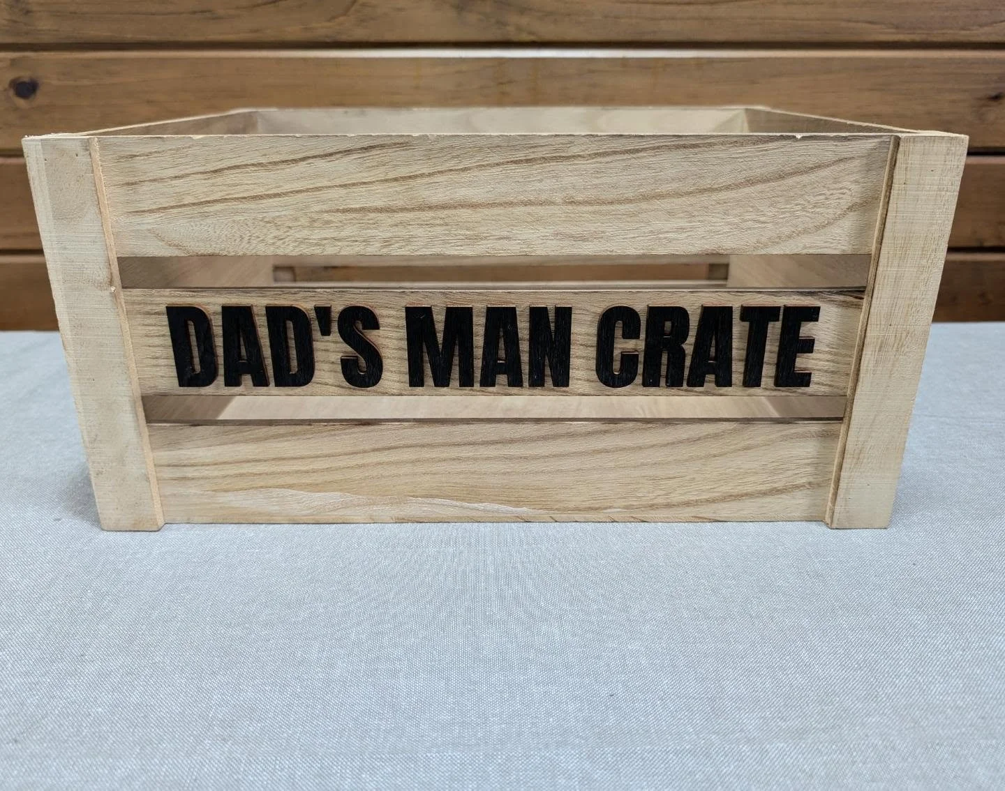 Dad's Man Crate Wooden Storage Box