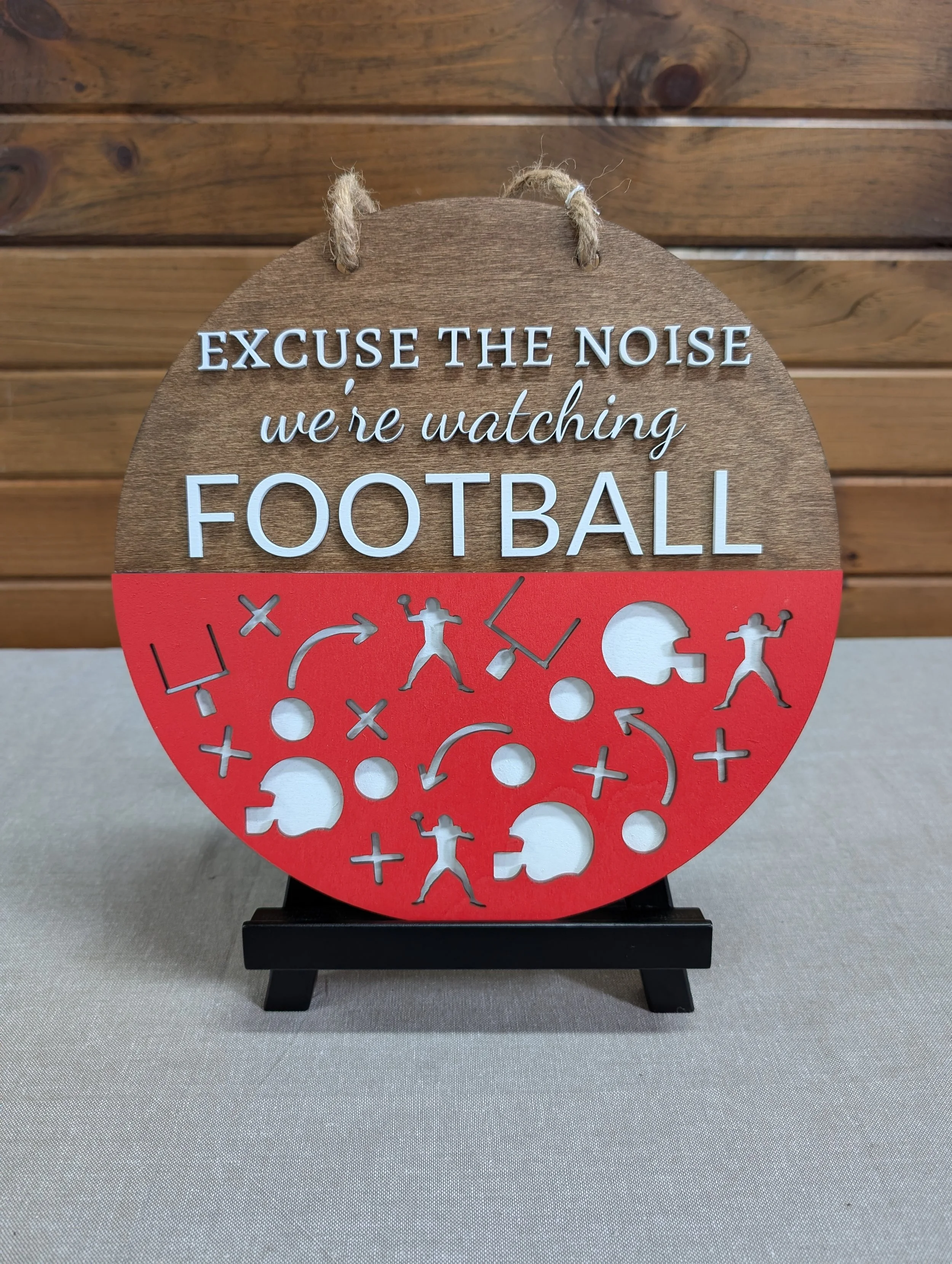 Excuse the Noise We're Watching Football Red and White 2.jpg