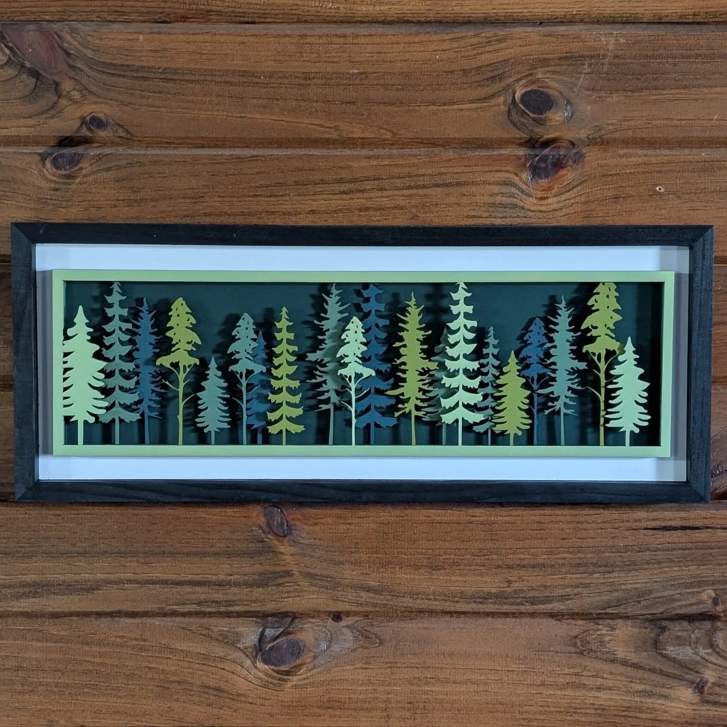 Custom Layered Forest Basswood Art
